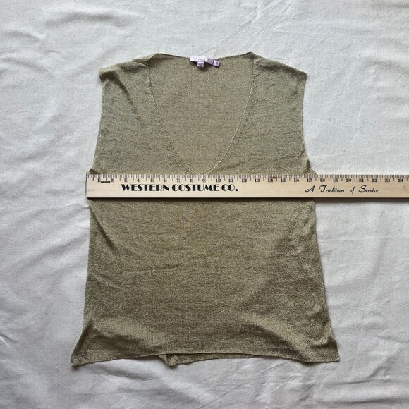 Calypso St. Barth | Metallic Knit Sleeveless Top - Gold / Sz S - Picture 10 of 10
